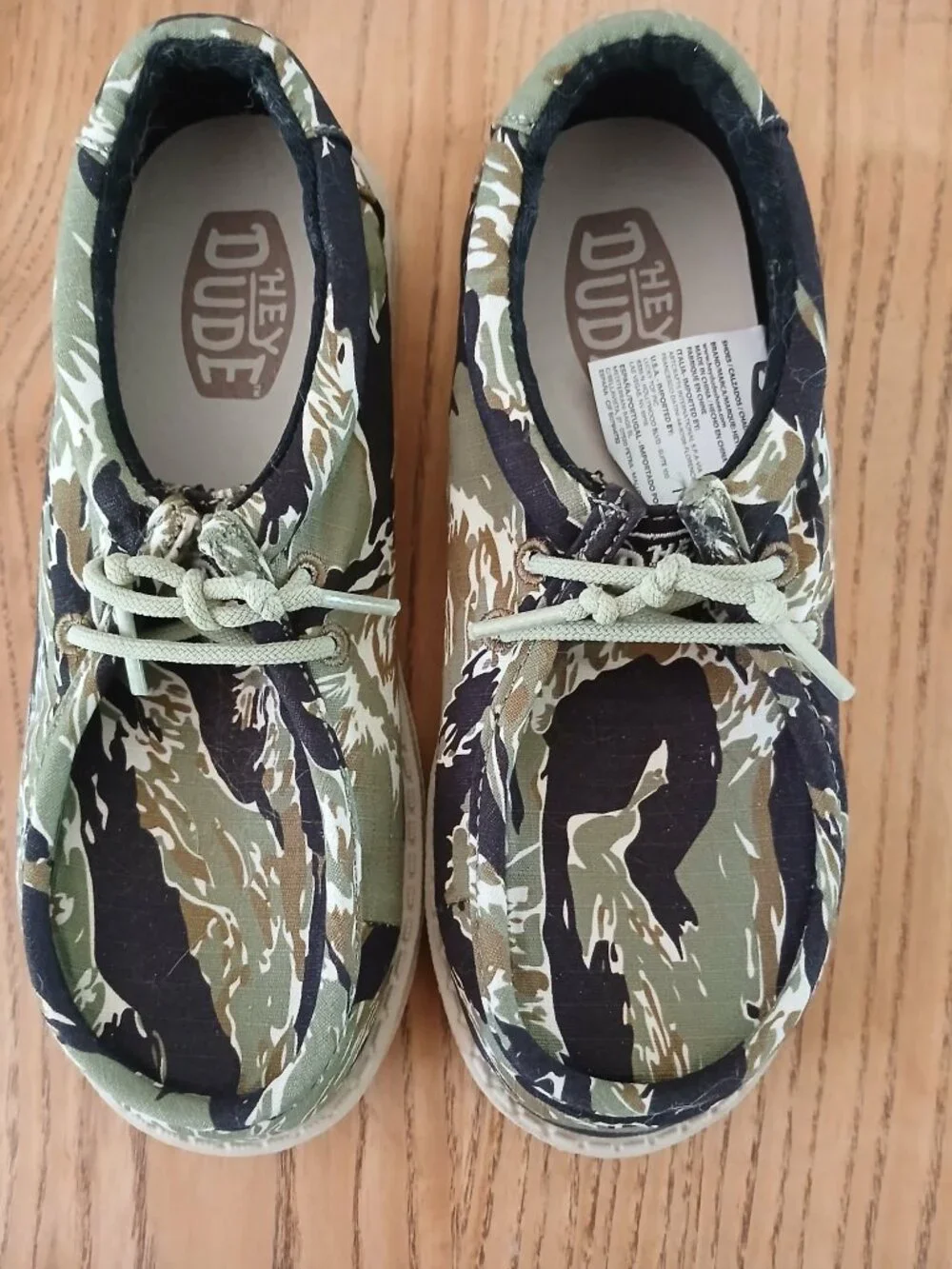 Hey Dude Youth Tiger Strip Camo size Y 1